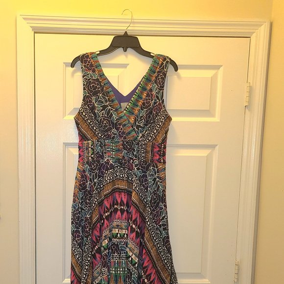 Purple Multicolor Patterned Dress NWT! - Picture 1 of 3